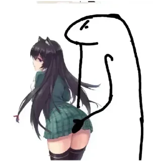 Sticker from Я и моя тян @anime_stickerr