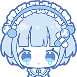 ⭐ emoji lignt blue girl emoji @xkysluv Telegram sticker 17 of 40