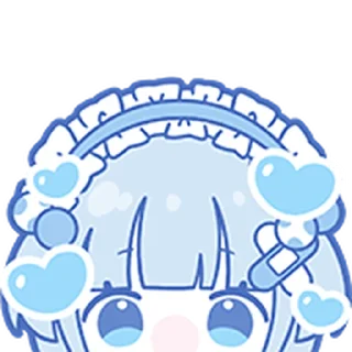 ⭐ emoji lignt blue girl emoji @xkysluv Telegram sticker 21 of 40