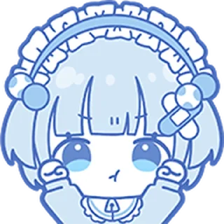 ⭐ emoji lignt blue girl emoji @xkysluv Telegram sticker 19 of 40