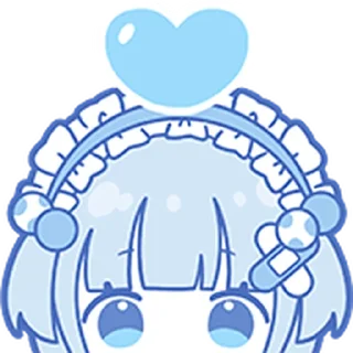 ⭐ emoji lignt blue girl emoji @xkysluv Telegram sticker 23 of 40