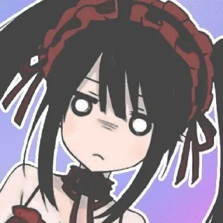 😳 emoji Kurumi Tokisaki Telegram sticker 11 of 23