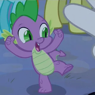 😁 emoji Spike | @MLP_AnimatedStickers Telegram sticker 18 of 49