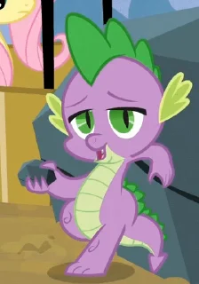 😏 emoji Spike | @MLP_AnimatedStickers Telegram sticker 20 of 49