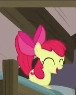 😁 emoji Apple Bloom | @MLP_AnimatedStickers Telegram sticker 17 of 42