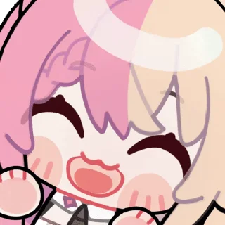 👅 emoji Momoi Monaka @fixfox Telegram sticker 1 of 55