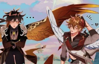 🐋 emoji Чжун Ли & Тарталья • @itsgensharts Telegram sticker 2 of 120