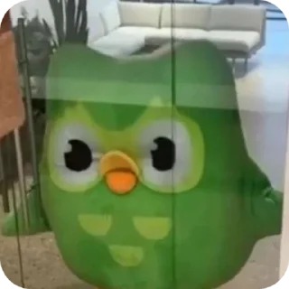 👄 emoji duolingo 💚💚 Telegram sticker 9 of 13
