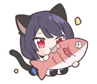 🐟 emoji ✧ neko ✦ | ➩ tg: @wexsavi 👀 Telegram sticker 15 of 24