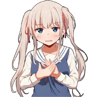 🤨 emoji Школьница @Nyasticks Telegram sticker 12 of 43
