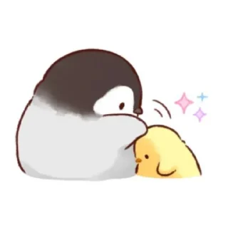 😚 emoji Пингвинчик и цыпленок / @xxxshokanxxx Telegram sticker 5 of 42