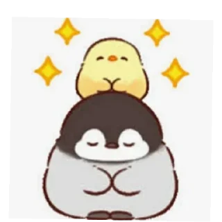 💫 emoji Пингвинчик и цыпленок / @xxxshokanxxx Telegram sticker 23 of 42