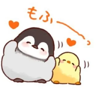 🥰 emoji Пингвинчик и цыпленок / @xxxshokanxxx Telegram sticker 10 of 42