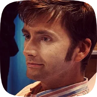 😉 emoji Doctor Who. Ten. 2.0 Telegram sticker 10 of 50