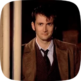 😊 emoji Doctor Who. Ten. 2.0 Telegram sticker 11 of 50
