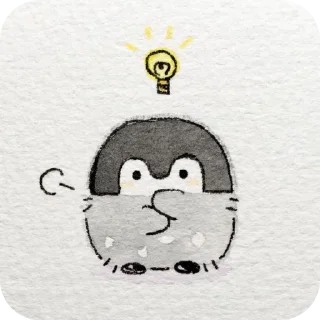 😮 emoji Penguin 🐧 Telegram sticker 8 of 19