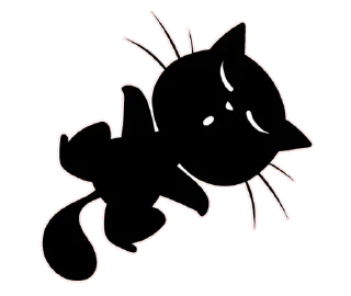 🧘‍♂ emoji Чёрный кот @TgSticker Telegram sticker 19 of 20