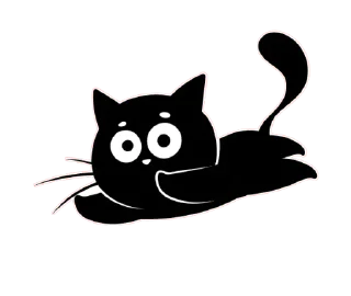 ☺️ emoji Чёрный кот @TgSticker Telegram sticker 18 of 20