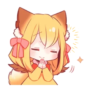 🙏 emoji чиби няшики Telegram sticker 19 of 105