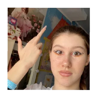 🖕 emoji лина стайл Telegram sticker 6 of 7