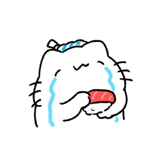 🍣 emoji Cat is crying @IMG2D Telegram sticker 14 of 40