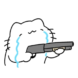 🔫 emoji Cat is crying @IMG2D Telegram sticker 13 of 40