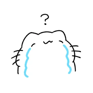❓ emoji Cat is crying @IMG2D Telegram sticker 9 of 40