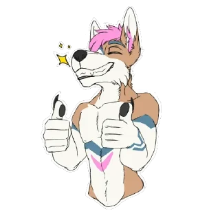 👍 emoji Furry Telegram sticker 19 of 92