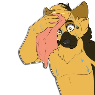 😥 emoji Furry Telegram sticker 11 of 92