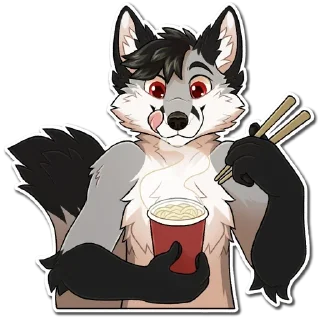 🍜 emoji Furry Telegram sticker 7 of 92