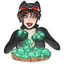 🤑 emoji Catwoman Telegram sticker 23 of 35