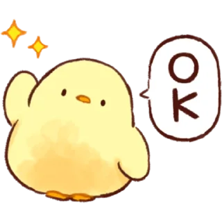 🆗 emoji Soft and Cute Chicks Summer @softandqt Telegram sticker 21 of 40