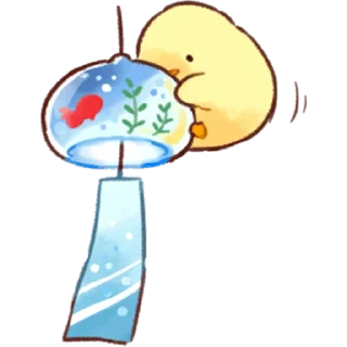 🐠 emoji Soft and Cute Chicks Summer @softandqt Telegram sticker 13 of 40