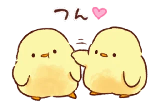 😚 emoji Soft and Cute Chicks Animation @softandqt Telegram sticker 10 of 24
