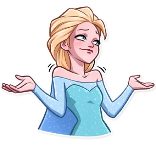 🤷‍♀ emoji Elsa Telegram sticker 14 of 15