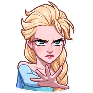 😠 emoji Elsa Telegram sticker 9 of 15