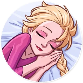 😴 emoji Elsa Telegram sticker 13 of 15