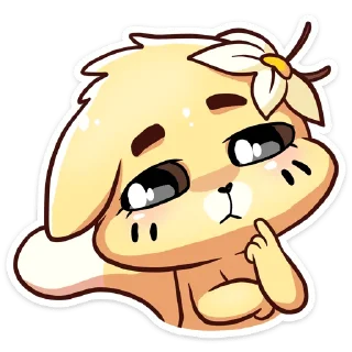 🤔 emoji Ванилька '@KatShiStickers' Telegram sticker 11 of 48