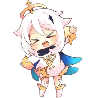 🙋‍♀️ emoji Cute Paimon by @peach_artworld Telegram sticker 12 of 30