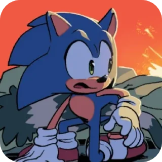 Sticker from Sonic from IDW comics