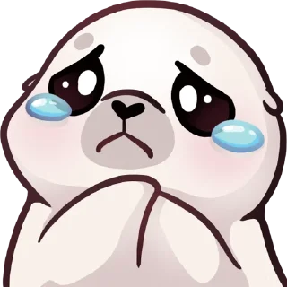 😢 emoji Coffee’s seal @KarinaCoffee Telegram sticker 16 of 81