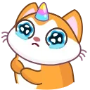 😭 emoji A Unicorn Cat Telegram sticker 11 of 20