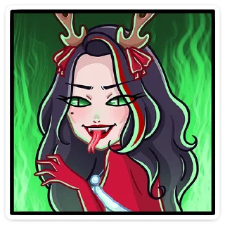 😈 emoji Новогодняя Лилит (@TgSticker) Telegram sticker 21 of 48
