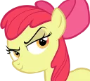 😏 emoji Apple Bloom Pony Telegram sticker 14 of 29