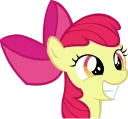 😁 emoji Apple Bloom Pony Telegram sticker 23 of 29