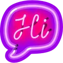 👋 emoji Neon Emoji Telegram sticker 12 of 50