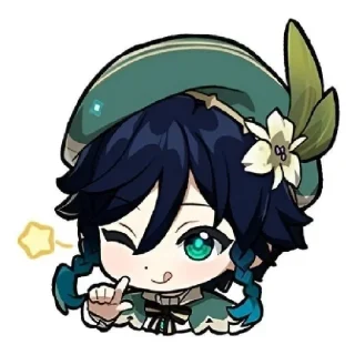 😄 emoji Venti: t.me/GenshStik ; @NonAmE0115171 Telegram sticker 8 of 50