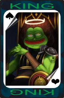 👑 emoji Pepe Playing Cards → @PepeTaroBOT Telegram sticker 7 of 70
