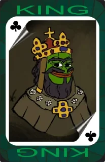 👑 emoji Pepe Playing Cards → @PepeTaroBOT Telegram sticker 9 of 70