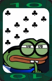 🤓 emoji Pepe Playing Cards → @PepeTaroBOT Telegram sticker 24 of 70